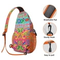 thumbnail image 4 of Retro Style Travel Sling Backpack for Women Men, Earthy Boho Small Shoulder Pack for Photography & Commuting, 4 of 4