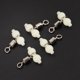 thumbnail image 5 of Eslabón Giratorio de Pesca, 5 Piezas Luminous Fishing Rolling Swivels Connector Triple Solid Ball Bearing Pesca Tackle-S/L(L) Amonsee No, 5 of 6