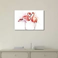 thumbnail image 2 of wall26 Beautiful Watercolor Painting of Two Flamingos - Print Gallery Wrap Modern Home Art Ready to Hang - 12" x 18", 2 of 4