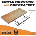 thumbnail image 2 of Heavy Duty Floating Shelf Bracket (2 Pcs) Solid Steel Blind Shelf Supports - Hidden Brackets For Floating Wood Shelves - Screws And Wall Plugs Incl, 2 of 5