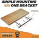 thumbnail image 2 of Heavy Duty Floating Shelf Bracket (2 Pcs) Solid Steel Blind Shelf Supports - Hidden Brackets For Floating Wood Shelves - Screws And Wall Plugs Incl, 2 of 5