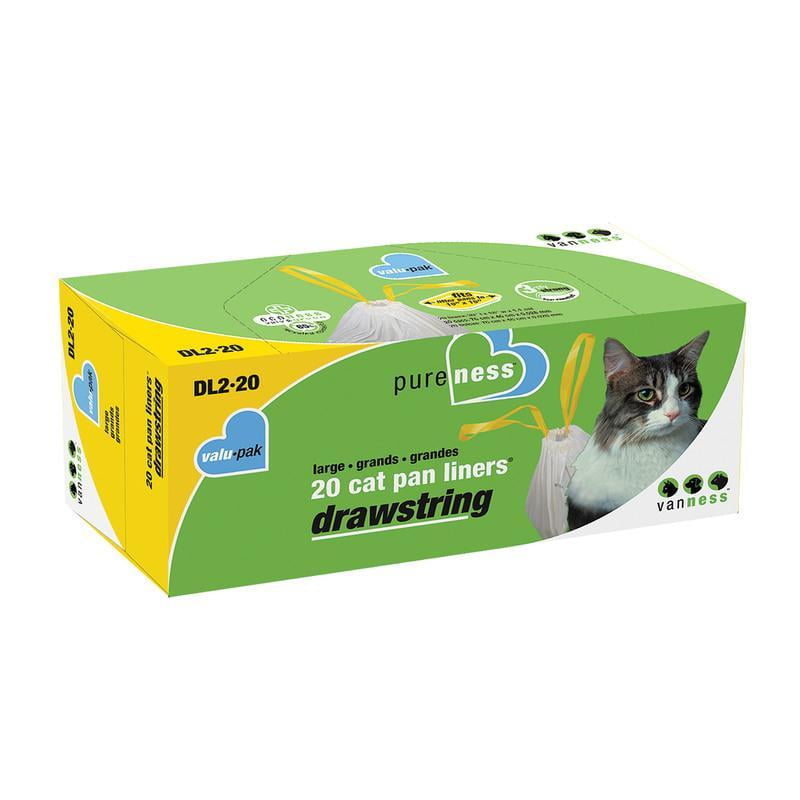 Van Ness, Cat Litter Box Liners With Drawstring, Large, 20 count