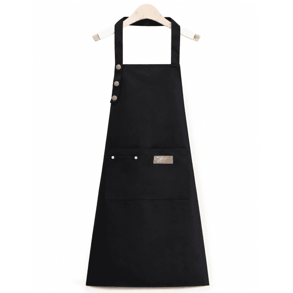 Saierfour Unisex Kitchen Apron for Home Cooking, Waterproof & Oil-Proof Chef Bib with Adjustable Neck Strap, Multi-Purpose Pinafore for BBQ, Cafe & Salon Use