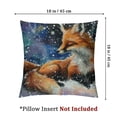 thumbnail image 4 of Chilfamy Pillow Covers Decorative Pillowcases  Galaxy Celestial Fox Design, Holiday Farmhouse Throw Pillow Case Hidden Zippered Square Cushion Cover for Sofa Bedroom Home Decor White, 4 of 7