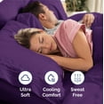 thumbnail image 3 of Sábana bajera ajustable CGK Unlimited Hotel Luxury Queen, color morado, 3 of 9