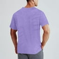 thumbnail image 7 of LADIGASU Men's Solid Color Casual Elasticity Sport Train Short Sleeved V Neck Shirts, 7 of 7