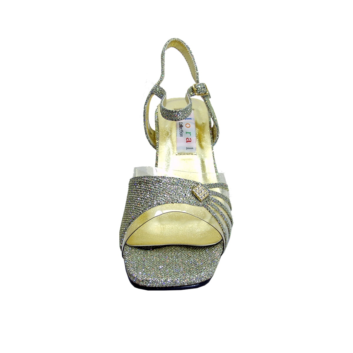 FLORAL Anuja Women's Wide Width Ankle Strap Dress Sandals GOLD 7