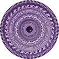 thumbnail image 1 of Ahgly Company Machine Washable Indoor Round Transitional Dark Purple Area Rugs, 7' Round, 1 of 7