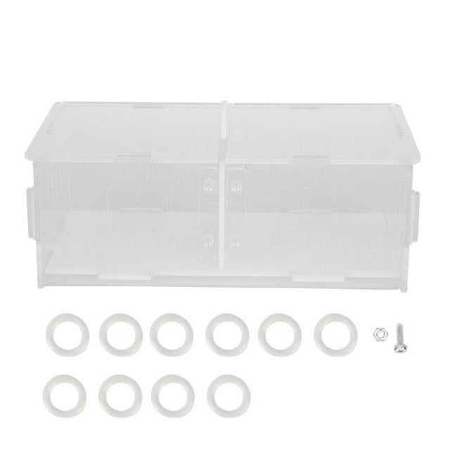 Caja de cría de reptiles de acrílico, paisajismo de insectos, comedero para grillos de combate.