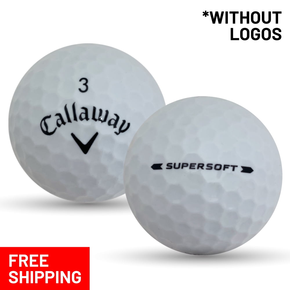 24 Callaway Supersoft 5A No Logo Used Recycled Golf Balls, White, by