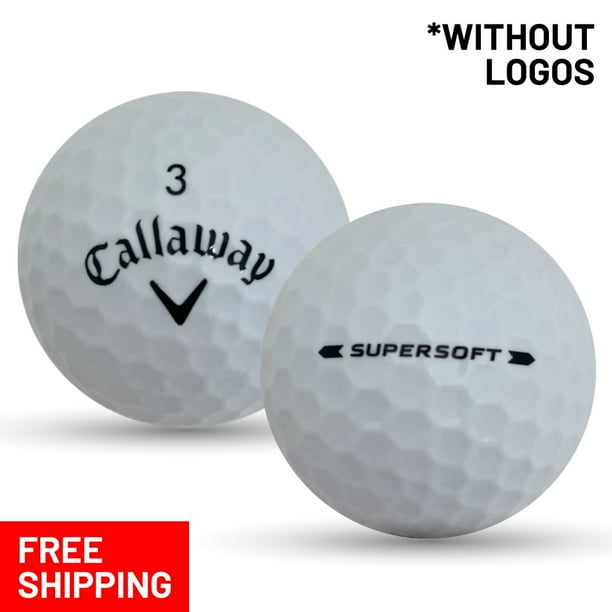 24 Callaway Supersoft 5A No Logo Used Recycled Golf Balls, White, by Mulligan Golf Balls