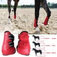 thumbnail image 4 of 1 par de botas de tendón de caballo que saltan protectores de pies de Pata trasera roja XL Sunnimix Botas de tendón de caballo, 4 of 8