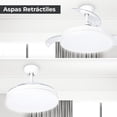 thumbnail image 3 of Ventilador De Techo Retráctil 42", Luz LED, Blanco Mate, 3 Aspas, 6 Velocidades, 3 of 5