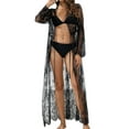 thumbnail image 1 of Txlixc Mujeres Open Front Cover-ups Ropa de playa Manga larga Bordado Encaje Txlixc Sexy, 1 of 8