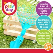 Play Day Bubble Fan Wand, 5.5 fl oz, Blue