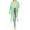 Green, variant on Moa Collection Long Cardigan Women's Plus Size Solid Open Front Long Sleeve Chiffon Mesh Swimsuit Cover Up Long Cardigan