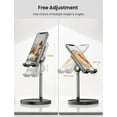 thumbnail image 4 of Cell Phone Stand, Angle Height Adjustable Cell Phone iPAD Stand for Desk, Thick Case Friendly iPhone Holder Stand for Desk, Compatible with All Mobile Phones, Small iPad(4-9.7 inch), 4 of 6