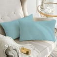 thumbnail image 2 of A1HC Hypoallergenic Down Alternative Pillow Inserts, 12x20 in, Rectangular, Pack of 2, Light Blue, 2 of 7