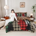 thumbnail image 4 of Castle Fairy Christmas Tree 2pcs Bedding Comforter Set for Teenagers,Geometric Plaid Twin Comforter Sets,Lodge Cabin Breathable Bedding Set,Super Cozy Room Decor, 4 of 8