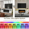 thumbnail image 2 of Waleaf Fireplace tv Stand with 36 inch Fireplace Up to 80" TVs,LED Light Entertainment Center and Storage, 2 of 8