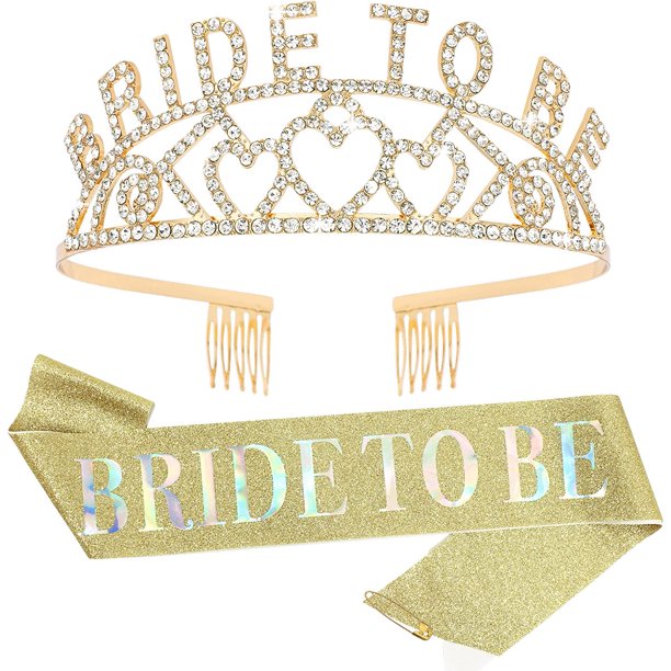 Bride To Be Sash & Bride Crown, JLMMEN STORE Bridal Shower Decorations