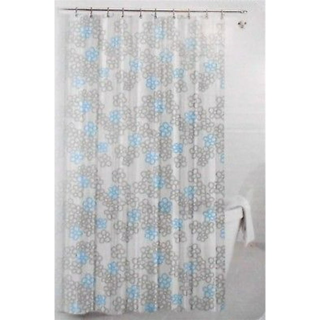 SPLASH BATH SHOWER CURTAIN PEVA VINYL GROW FLOWER BLUE 70 x 72 NIP