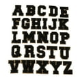 thumbnail image 1 of Parche de 26 letras en inglés con la palabra del alfabeto, bordado con plancha, para manualidades Negro, 1 of 9