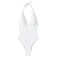 thumbnail image 2 of Traje de baño de 2 piezas para mujer, trajes de baño para mujer, bikinis de cintura alta con cordón ajustable, traje de baño de una pieza fruncido para mujer, 2 of 7