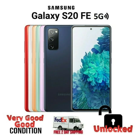 Samsung Galaxy S20 FE 5G SM-G781U 128 Green (US Model) - Factory Unlocked Cell Phone - Very Good Condition