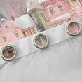 thumbnail image 4 of Homewish Winter Rustic Cabin Curtains Pack of 2 (42x84 Each) for Kid, Kawaii Pink Princess House Curtains Blackout, Happy New Year Bedroom Curtains, Living Room Curtains Decor, 4 of 6