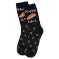 thumbnail image 7 of MeMoi Happy Challah Days Holiday Crew Socks - Mens - Male, 7 of 7