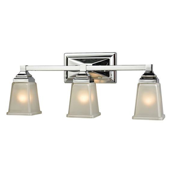 Three Light Bath Vanity   Polished Chrome Finish With Frosted Glass Thomas Lighting Cn573312