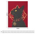 thumbnail image 2 of Manta supersuave de gato negro para Halloween, manta navideña de franela de microfibra para sofá cama, mullida y cálida, de 152 x 203 cm., 2 of 8