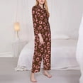 thumbnail image 3 of Rateoe Cool Cowgirl Pattern Womens Pajamas Set Long Sleeve Sleepwear Button Down Nightwear Soft Cotton Pj Lounge Sets-, 3 of 7