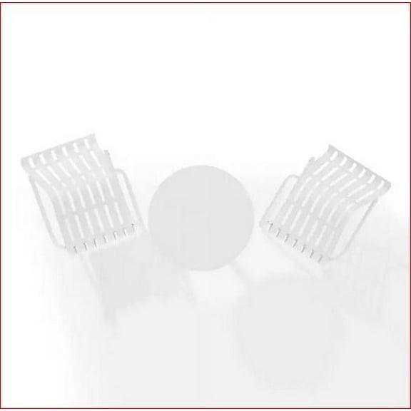 Crosley Furniture Gracie 3 Piece Outdoor Metal Bistro Set in White Satin