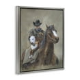 thumbnail image 3 of Stupell Ranch Cowboy Western Horse Animals & Insects Painting Gray Floater Framed Art Print Wall Art, 3 of 9