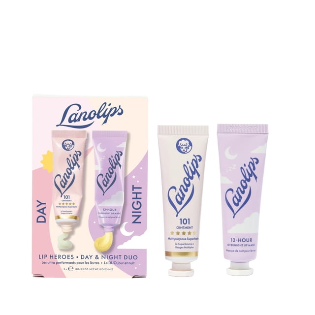 Bálsamo labial y mascarilla labial de noche Duo Lanolips 101 Lanolin
