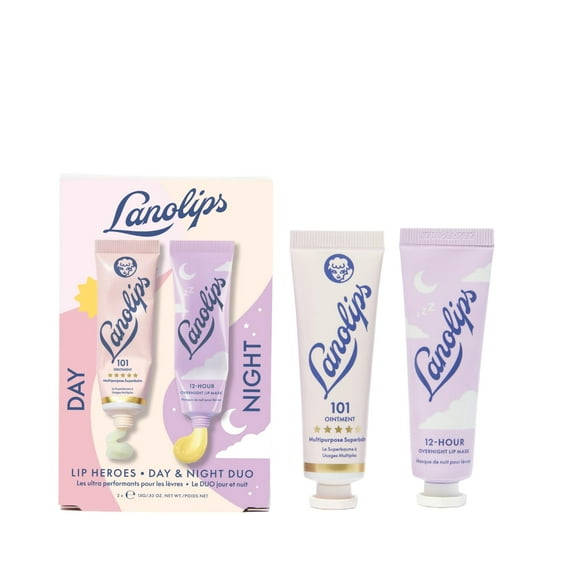 Bálsamo labial y mascarilla labial de noche Duo Lanolips 101 Lanolin