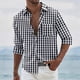 thumbnail image 1 of Seeotter Mens Button Down Shirts Wrinkle Free 4-Way Stretch Print Business Casual Shirt, 1 of 6