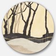 thumbnail image 1 of Designart 'Forest Silhouette IV' Art Mural Géométrique en Métal - Disque de 36, 1 of 5