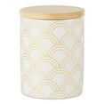 thumbnail image 3 of DII White And Gold Mixed Print Ceramic Canister 3 Piece, 3 of 3