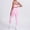 Pink, variant on SKQIT Women Seamless 2 Piece Workout Sets Criss Cross Sports Bra High Waist Booty Leggings, ActiveWear Outfits for Pilates/Gym/Athletic