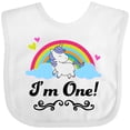 thumbnail image 3 of Inktastic 1st Birthday Unicorn Rainbow 1 Year Old Party Girls Baby Bib, 3 of 4