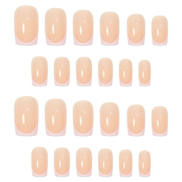 KBANNICAL French False Nail Patch 24 Piece Coffin Ballerina Nail Tips Clear Full Cover Full Nail Tips Long Coffin Soft Gel Full Cover Nail Tips Curved Nail Tips Ballerina Shape on Nails Clear