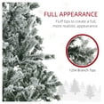 thumbnail image 5 of 7.5ft Prelit Flocked Christmas Tree, Snow Frosted Artificial Xmas Tree with 500 Cold White LED Lights, Easy Assembly, Indoor Holiday Decor, 5 of 9