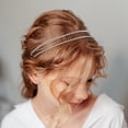 thumbnail image 3 of Miangastore 4pcs Bridal Headbands Rhinestone Metal Headband Sparkly Bridal Headpiece Rhinestone Hair Accessory, 3 of 8