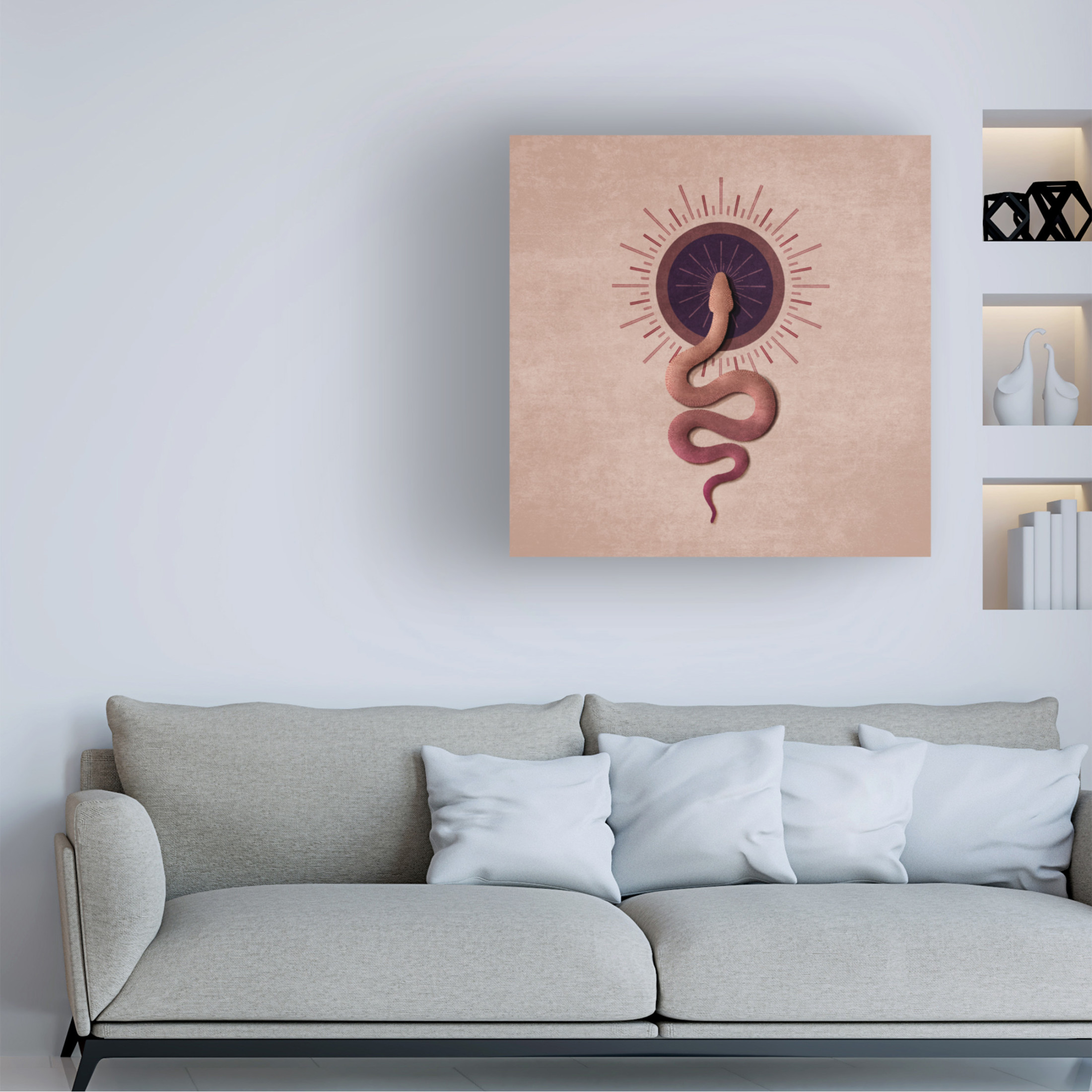 Trademark Fine Art Emel Tunaboylu Sun Snake Canvas Wall Art
