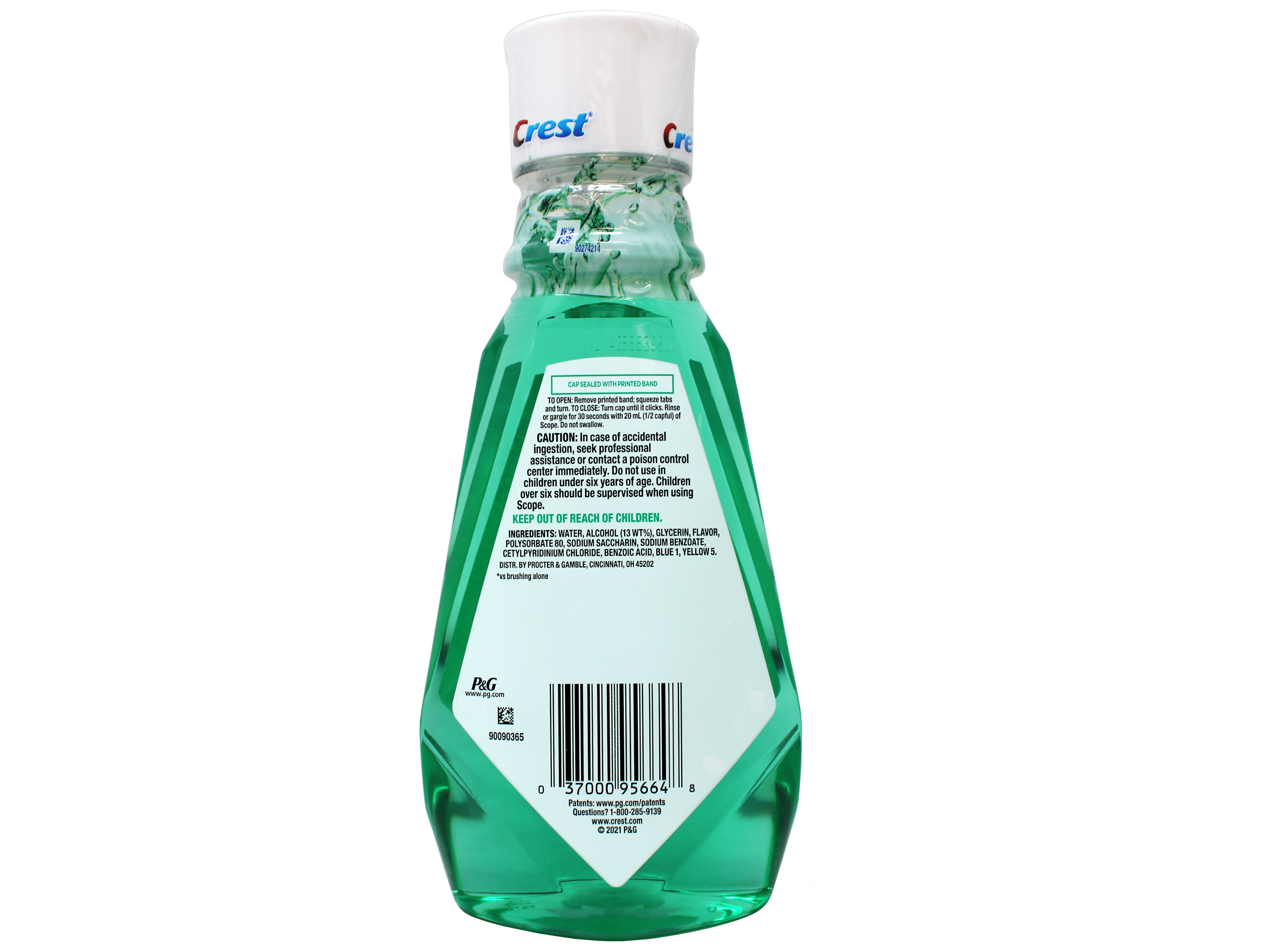 Crest Plus Scope Outlast Mouthwash, Mint 16.90 oz (Pack of 3)