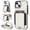 White, variant on Compatible WIth Magsafe 2 in 1 Detachable iPhone 14 Plus Shockproof Rugged Wallet Phone Case with Card Holder,Magnetic PU Leather RFID Blocking Flip Kickstand Credit Slots,White