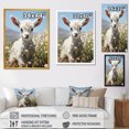thumbnail image 4 of Designart "Baby Goat in White Peaks" Animals Framed Wall Art - Traditional White Goat Bedroom Framed Canvas Wall Art, 4 of 6